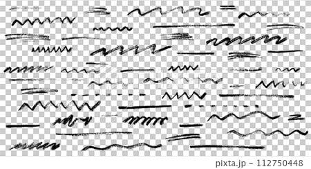 Black charcoal underlines set Black charcoal underlines set 112750448