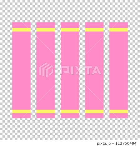 5冊のシンプルな本　ピンク 112750494