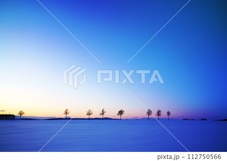 日没後のメルヘンの丘　北海道 112750566