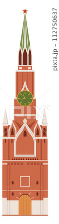 Moscow tower. Russian architecture. Travel landmark icon 112750637