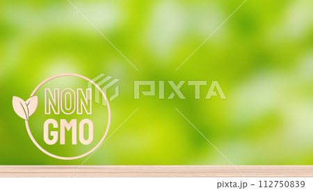The Non gmo logo for food or healthy concept 3d rendering. The Non gmo logo for food or healthy concept 3d rendering. 112750839