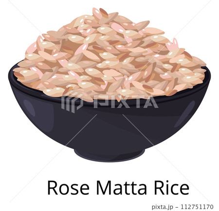 Rose matta rice bowl. Asian menu dish 112751170