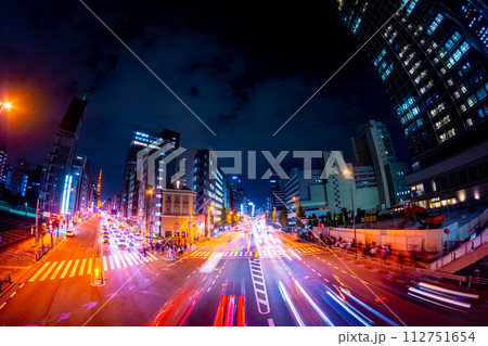 東京夜景　札の辻交差点 112751654