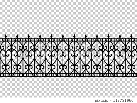 Heart iron fence illustration Heart iron fence illustration 112751966