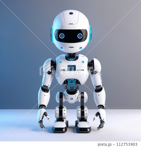 AI-generated content. Childlike Humanoid Robot Portrait AI-generated content. Childlike Humanoid Robot Portrait 112753903