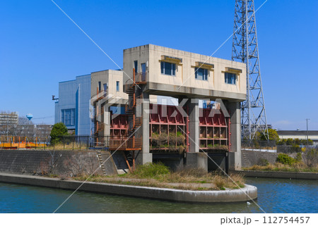 東京都足立区伝右川排水機場周辺2024年3月 東京都足立区伝右川排水機場周辺2024年3月 112754457