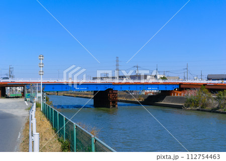 埼玉県八潮市綾瀬川沿いの風景2024年3月 埼玉県八潮市綾瀬川沿いの風景2024年3月 112754463
