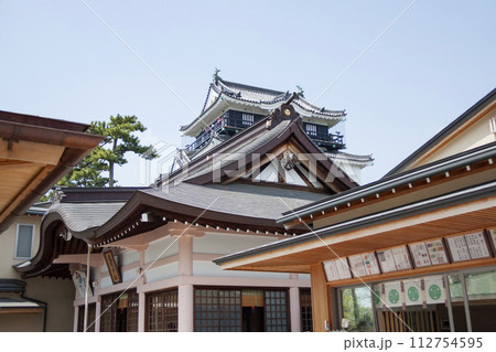 龍城神社から見た岡崎城天守閣 龍城神社から見た岡崎城天守閣 112754595