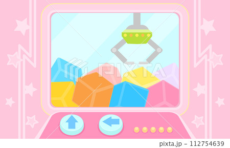 クレーンゲームのイラスト クレーンゲームのイラスト 112754639
