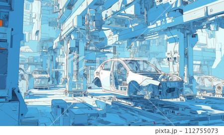 車の組立工場18 112755073