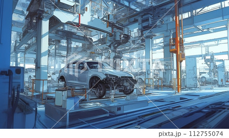 車の組立工場19 車の組立工場19 112755074