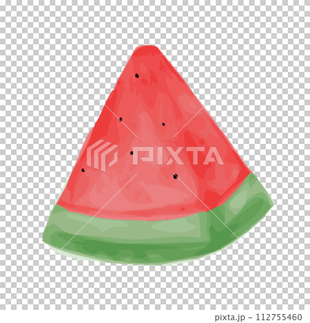 カットしたスイカのイラスト カットしたスイカのイラスト 112755460