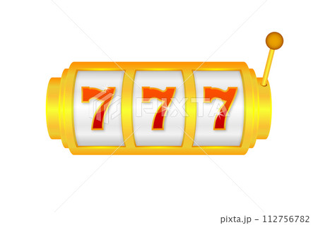 Jackpot in slots. Big win at the casino. Roulette for slots. Vector illustration. 112756782