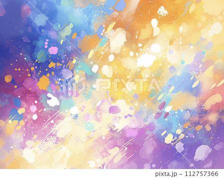 躍動感のあるカラフルな水彩テクスチャ　AI画像 112757366