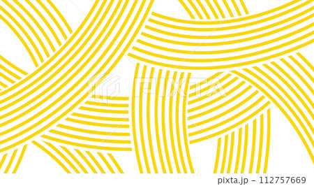 Doodle banner with yellow ramen pattern on white background. Wave abstract pattern. Doodle banner with yellow ramen pattern on white background. Wave abstract pattern. 112757669