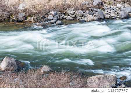 木津川の急流　京都府笠置町 112757777