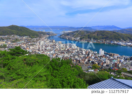 【広島県】千光寺から見た尾道の町並み 【広島県】千光寺から見た尾道の町並み 112757917