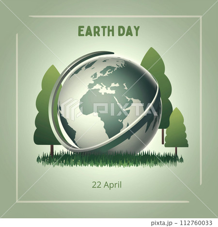 Earth day vector design. "Happy Earth Day, 22 April" vector, illustration, background Earth day vector design. "Happy Earth Day, 22 April" vector, illustration, background 112760033