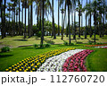 色とりどりの花が咲き誇る公園 112760720