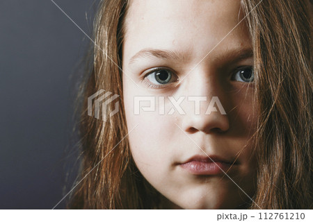serious girl portrait serious girl portrait 112761210