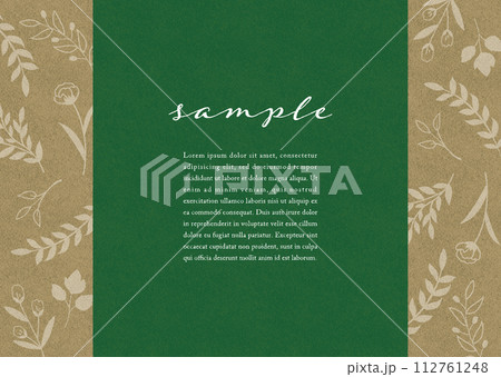 ボタニカル背景フレーム ボタニカル背景フレーム 112761248