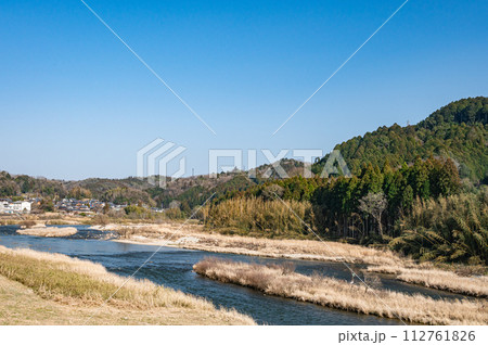 京都の清流木津川 京都府南山城村 京都の清流木津川 京都府南山城村 112761826