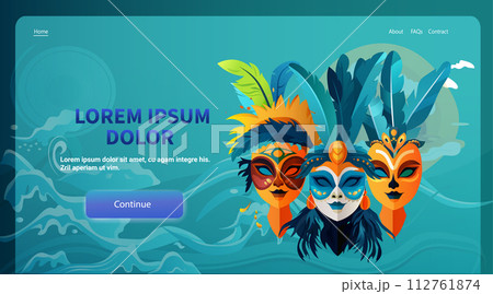 colorful masks brazilian festival holiday celebration greeting invitation postcard culture and tradition carnival party concept colorful masks brazilian festival holiday celebration greeting invitation postcard culture and tradition carnival party concept 112761874