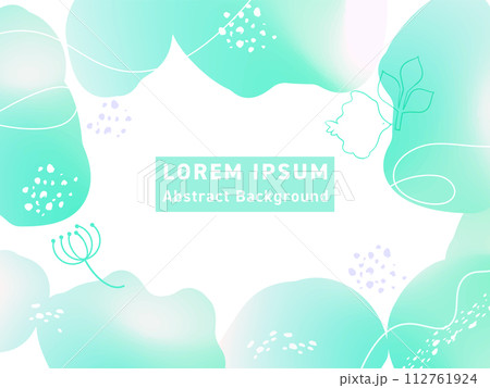 フリーグラデーションと流体シェイプの抽象的なバックグラウンドデザイン 112761924