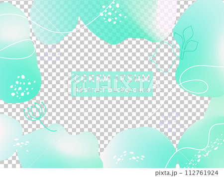 フリーグラデーションと流体シェイプの抽象的なバックグラウンドデザイン 112761924