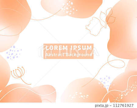 フリーグラデーションと流体シェイプの抽象的なバックグラウンドデザイン 112761927