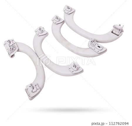 Vehicle interior grab handle on white isolated background. Auto service industry. Spare parts catalog. Vehicle interior grab handle on white isolated background. Auto service industry. Spare parts catalog. 112762094