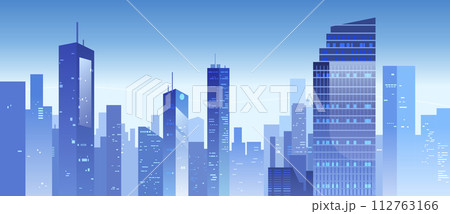 city buildings skyline modern architecture skyscrapers cityscape background 112763166