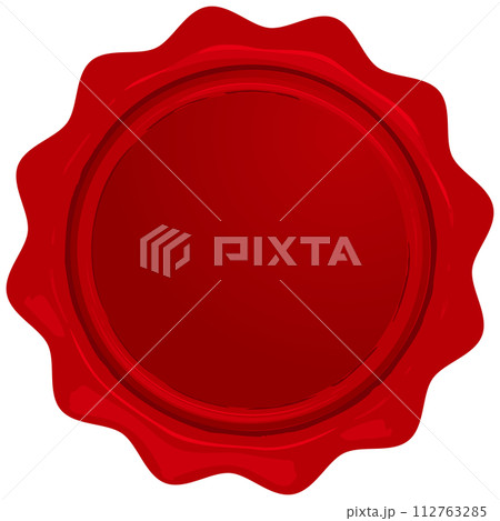 王冠のシールワックスエンブレム　ベクターイラストレーション 112763285