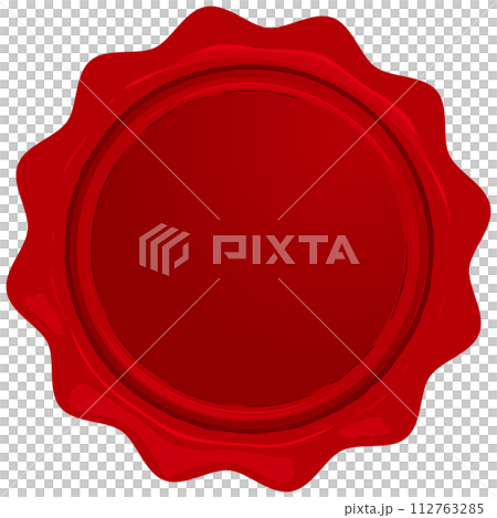 王冠のシールワックスエンブレム　ベクターイラストレーション 112763285