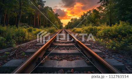 先の見えない線路 先の見えない線路 112763554