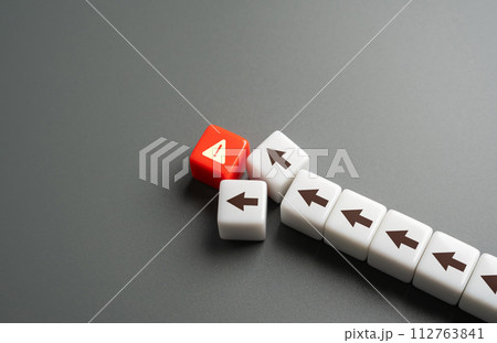 Stumble into danger. You can't move on without figuring out the problem. The concept of coming to disaster. Urging attention to a potential catastrophe. Need for proactive measures to avert disaster. 112763841