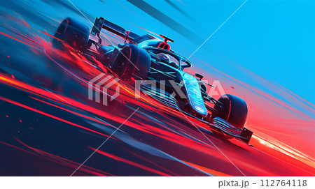 モータースポーツレーシングカーのイラスト モータースポーツレーシングカーのイラスト 112764118
