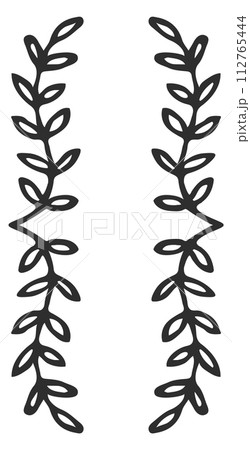 Floral braces. Decorative elegant design typography element 112765444