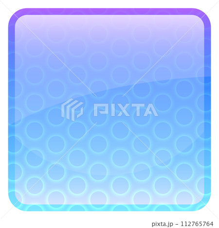 Glossy button with neon circle texture. Cartoon game ui 112765764