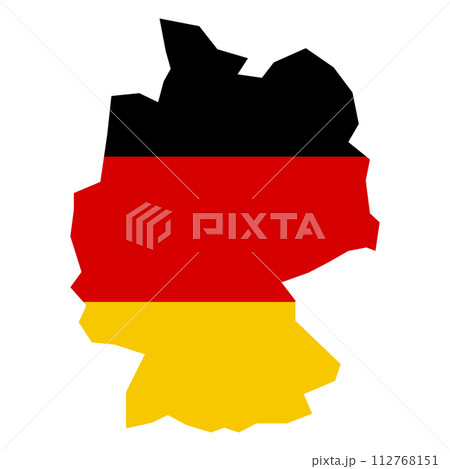 black vector germany map flag on white background 112768151