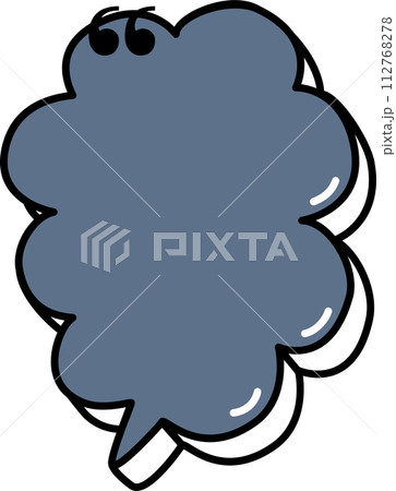 Colorful pastel blue color speech bubble balloon with quotation marks, icon sticker memo keyword planner text box banner, flat png transparent element design 112768278