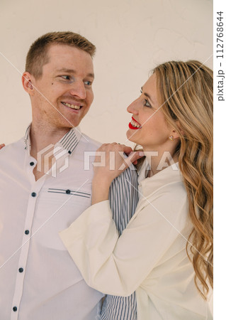 portrait of beautiful couple 112768644