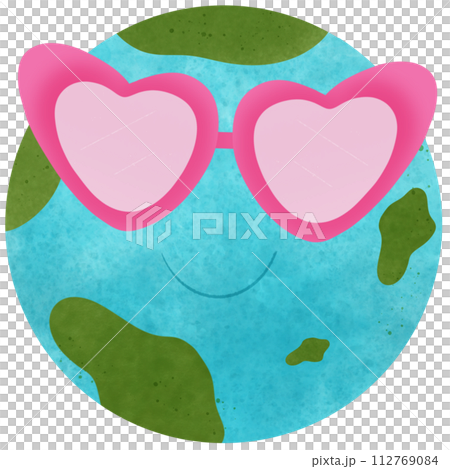 Earth with sunglasses Earth with sunglasses 112769084