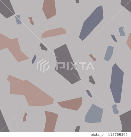 Terrazzo imitation seamless pattern. Realistic marble texture with stone fragments Terrazzo imitation seamless pattern. Realistic marble texture with stone fragments 112769365