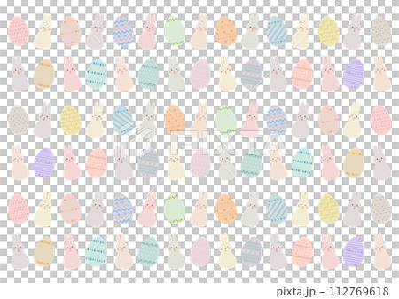 復活節彩蛋和復活節兔子圖案背景圖 復活節彩蛋和復活節兔子圖案背景圖 112769618