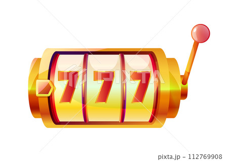 a Golden Slot Machine 777 a Golden Slot Machine 777 112769908