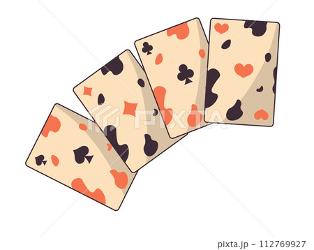 Vintage Playing Cards Vector Set 112769927