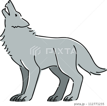 手描きのオオカミのイラスト 112771235