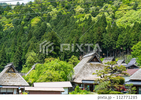 【重要伝統的建造物群保存地区】美山町北　茅葺きの家並み5　京都府南丹市 112771285