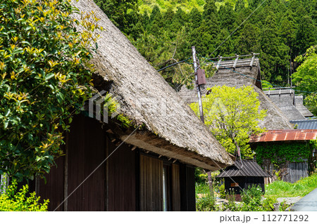 【重要伝統的建造物群保存地区】美山町北　茅葺きの家並み9　京都府南丹市 112771292